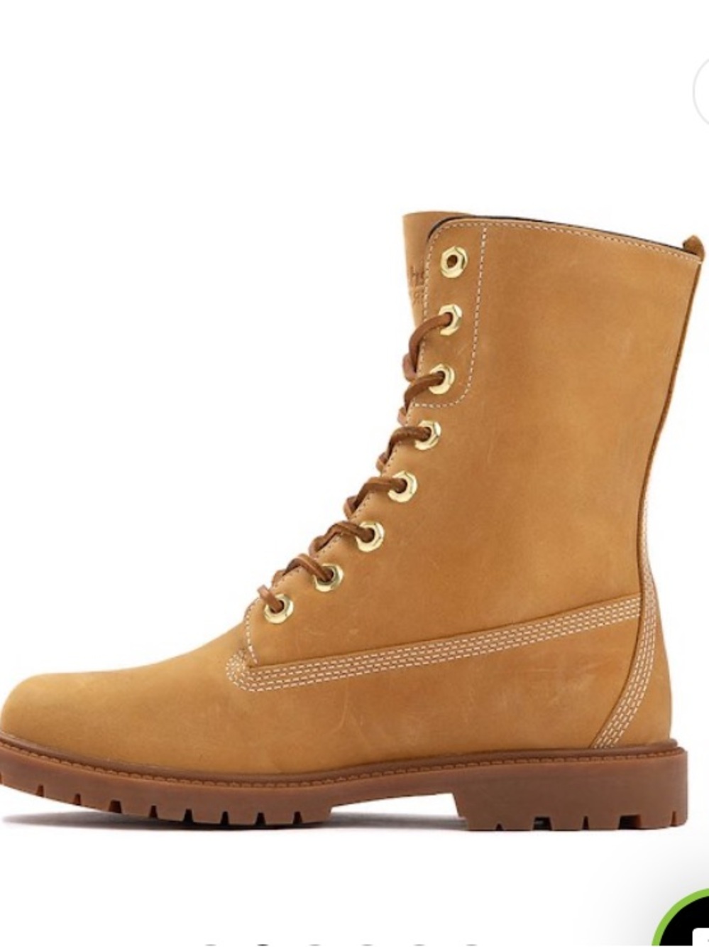 Timberland Women’s Tan Lace-Up Leather Combat Boots